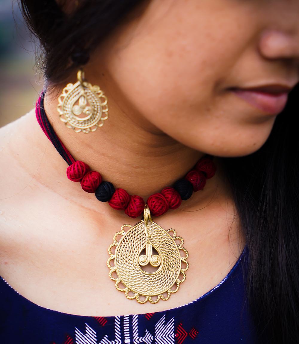 dhokra necklace set