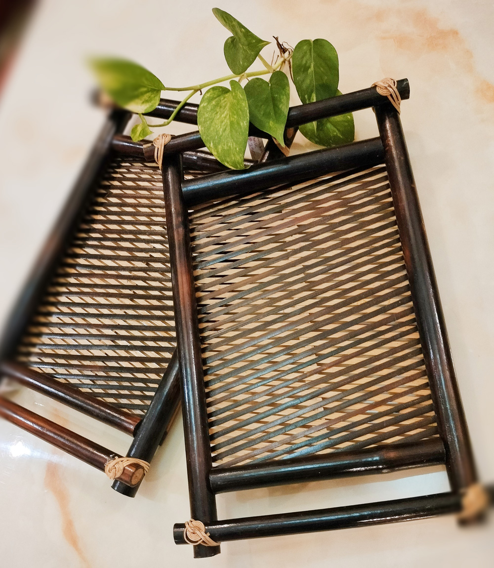 bamboo tray, serving tray