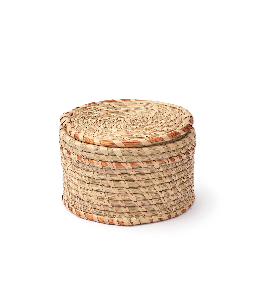 Natural grass Coaster with Holder Set of 6 