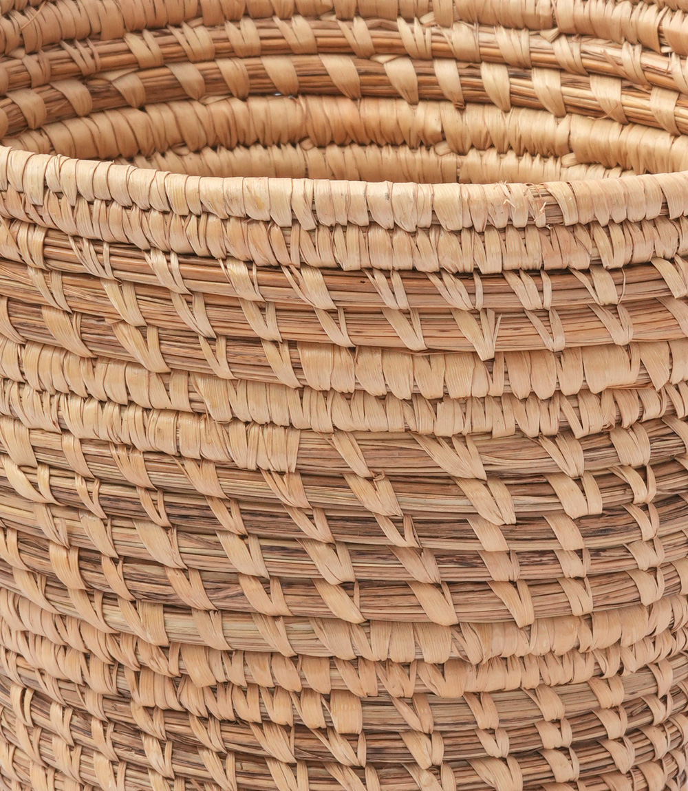 Natural woven planter