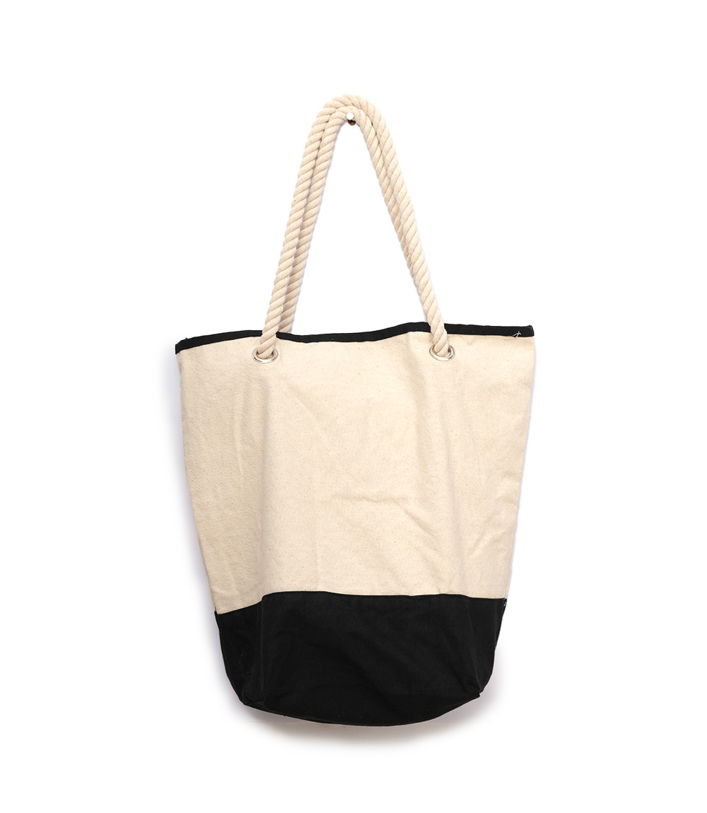 Canvas black and white tot bag