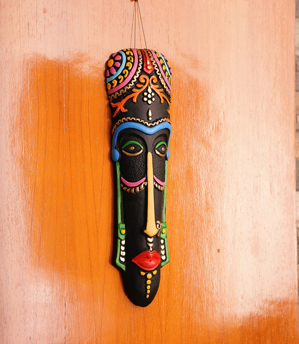 hanging terracotta mask
