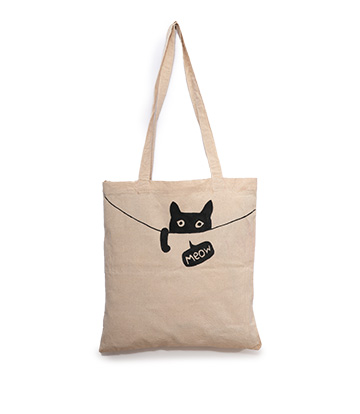 Canvas tot bag with sohrai painting