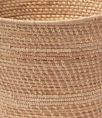 Natural woven planter
