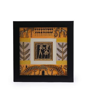 Dokra Jaali with Tribal Painting Frame