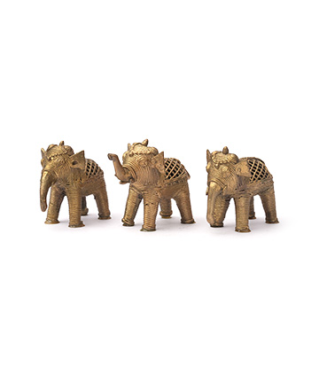 Dokra Elephant 3 pc set
