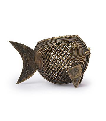 Dokra work Jaali Fish Pen Stands