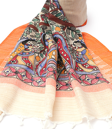 Womens Heavy embroidery stole