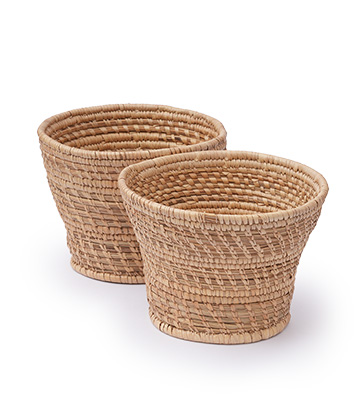 handmade grass planter (pair)