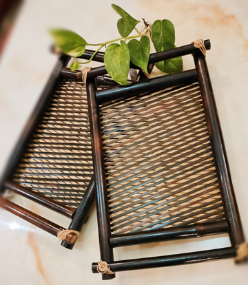 bamboo tray, serving tray